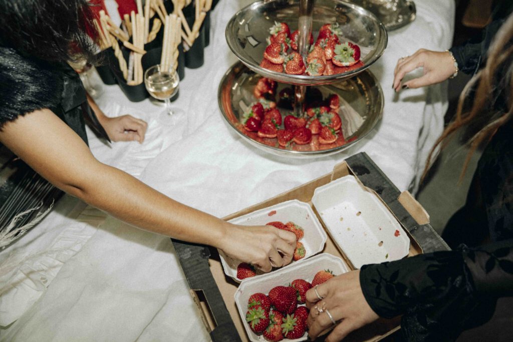 WEDDING DECORATION WITH STRAWBERRIES